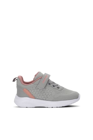 Slazenger FUNKYTOWN I Kız Çocuk Cırt Cırtlı Gri / Pembe Günlük Spor Ayakkabısı