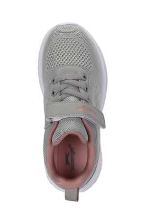 Slazenger FLAREX Kız Çocuk Cırt Cırtlı Gri / Pembe Günlük Spor Ayakkabısı