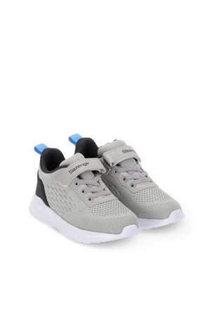 Slazenger FLAREX Unisex Çocuk Cırt Cırtlı Gri / Koyu Gri Günlük Spor Ayakkabısı