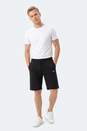 Slazenger KASEY Erkek Pamuklu Siyah Şort