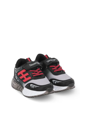 Slazenger ENZO I Unisex Çocuk  Siyah / Kırmızı Günlük Spor Ayakkabısı