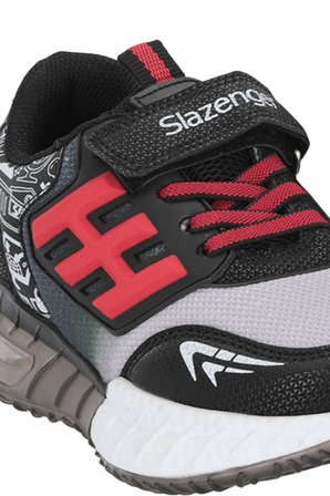 Slazenger ENZO I Unisex Çocuk  Siyah / Kırmızı Günlük Spor Ayakkabısı