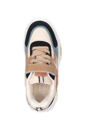 Slazenger KARETTA I Unisex Çocuk Cırt Cırtlı Bej Günlük Spor Ayakkabısı