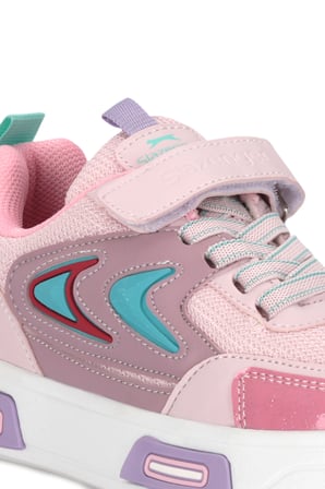 Slazenger KARETTA I Kız Çocuk Cırt Cırtlı Mor / Pembe Günlük Spor Ayakkabısı