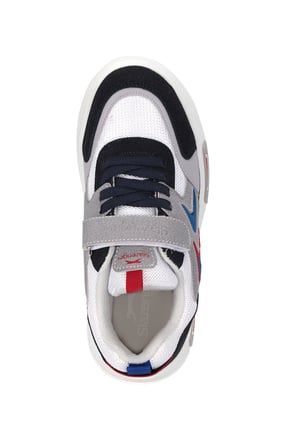 Slazenger KARETTA I Unisex Çocuk Cırt Cırtlı Beyaz / Lacivert Günlük Spor Ayakkabısı