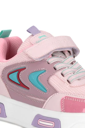 Slazenger KARETTA I Kız Çocuk Cırt Cırtlı Mor / Pembe Günlük Spor Ayakkabısı