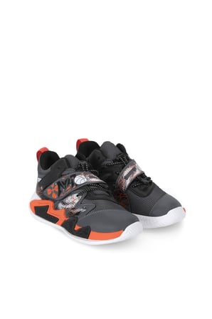Slazenger KOTHILL  F Unisex Çocuk Cırt Cırtlı Koyu Gri / Turuncu Günlük Spor Ayakkabısı