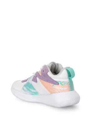 Slazenger KNIGHT I Kız Çocuk Cırt Cırtlı Beyaz / Lila Günlük Spor Ayakkabısı