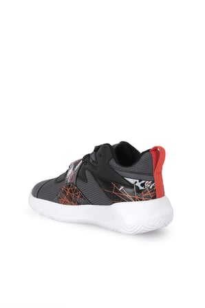 Slazenger KNIGHT I Unisex Çocuk Cırt Cırtlı Koyu Gri / Turuncu Günlük Spor Ayakkabısı