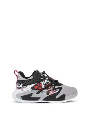 Slazenger KNIGHT I Unisex Çocuk Cırt Cırtlı Gri / Kırmızı Günlük Spor Ayakkabısı