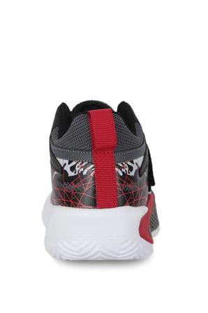 Slazenger KNIGHT I Unisex Çocuk Cırt Cırtlı Siyah / Kırmızı Günlük Spor Ayakkabısı