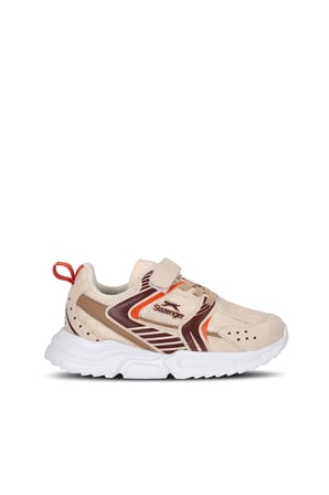 Slazenger KENDALL Unisex Çocuk Cırt Cırtlı Bej / Kahve Günlük Spor Ayakkabısı