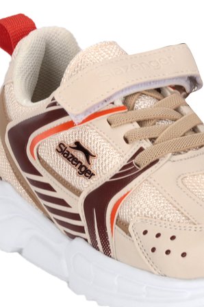 Slazenger KENDALL Unisex Çocuk Cırt Cırtlı Bej / Kahve Günlük Spor Ayakkabısı