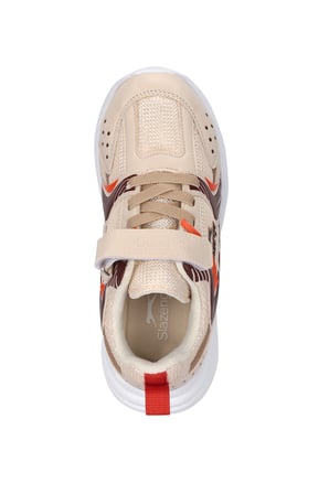 Slazenger KENDALL Unisex Çocuk Cırt Cırtlı Bej / Kahve Günlük Spor Ayakkabısı