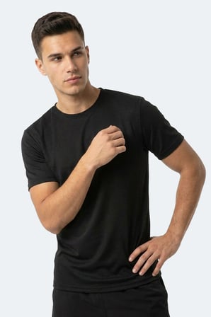 Slazenger HUGGER Erkek  Siyah Tişört