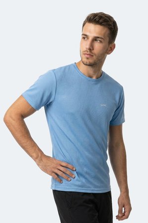 Slazenger HERRERA Erkek  Saks Mavi Tişört