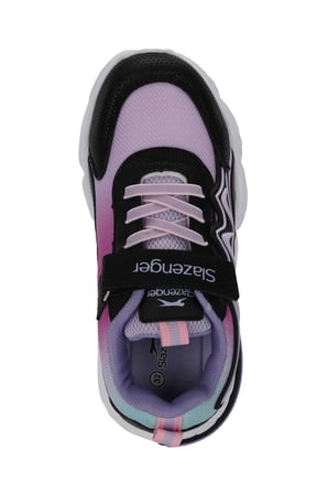 Slazenger EXPLORER I Kız Çocuk Cırt Cırtlı Siyah / Mor Günlük Spor Ayakkabısı