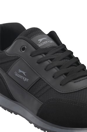 Slazenger ISKRA I Erkek Büyük Beden Siyah / Siyah Günlük Spor Ayakkabısı
