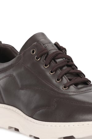 Slazenger BRATHON Erkek Deri Kahve Günlük Spor Ayakkabısı