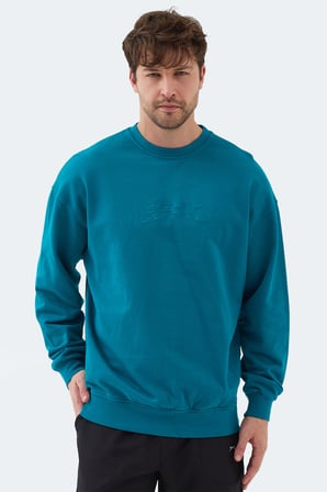 Slazenger VADIK 2li set Erkek Oversıze Siyah - Petrol Sweatshırt