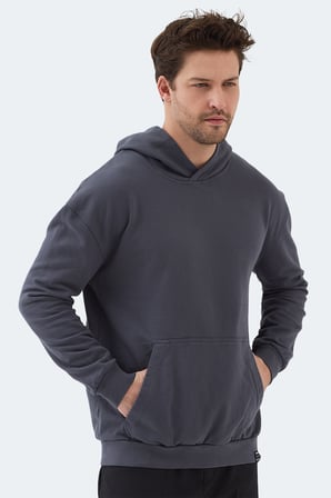 Slazenger VIOLENCE 2 Lİ SET Kadın Kapüşonlu Cepli Oversıze Haki - Koyu Gri Sweatshırt