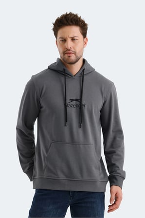 Slazenger ONCA 2 Lİ SET Erkek Kanguru Cepli Kapüşonlu Koyu Gri - Turkuaz Sweatshırt