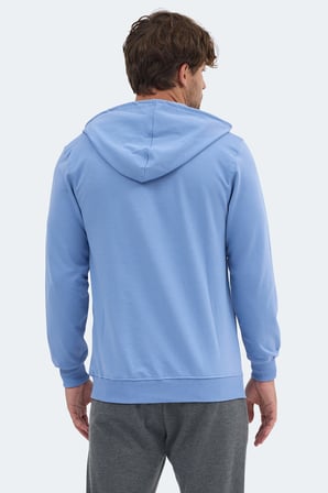 Slazenger ONCA 2 Lİ SET Erkek Kanguru Cepli Kapüşonlu Koyu Gri - Turkuaz Sweatshırt