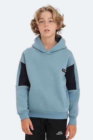 Slazenger LAYNE 2 Lİ SET Erkek Çocuk Kapüşonlu Cepli Lcivert/Kırmızı - Mavi/Lacivert Sweatshırt