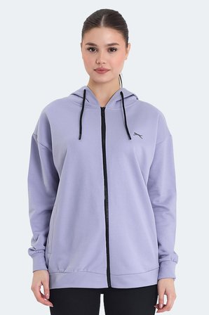 Slazenger KATHLEENA 2 Lİ SET Kadın Oversıze Gri - Mor Sweatshırt