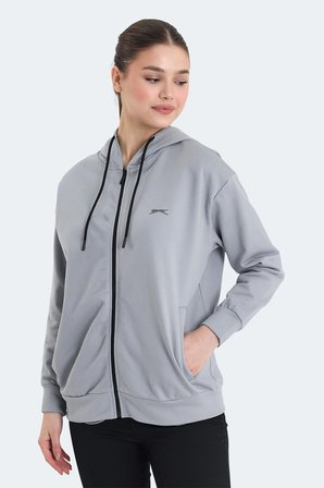 Slazenger KATHLEENA 2 Lİ SET Kadın Oversıze Gri - Mor Sweatshırt