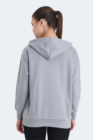 Slazenger KATHLEENA 2 Lİ SET Kadın Oversıze Gri - Mor Sweatshırt
