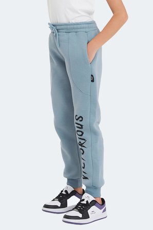 Slazenger LANEY 2 Lİ SET Erkek Çocuk Cepli Koyu Gri - Mavi Eşofman Altı