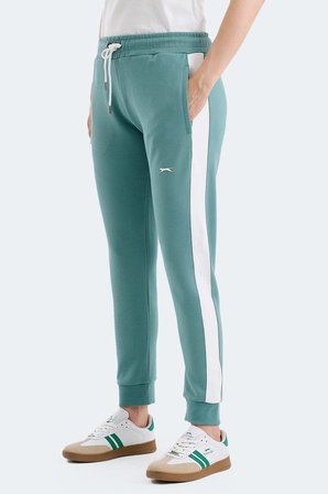 Slazenger VEVA 2 Lİ SET Kadın Cepli Yeşil - Siyah Eşofman Altı