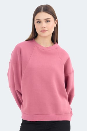 Slazenger VIA 2 Lİ SET Kadın Oversıze Petrol - Gül Sweatshırt