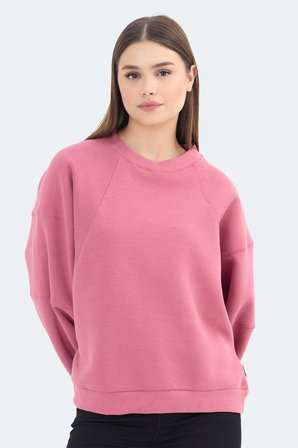 Slazenger VIA 2 Lİ SET Kadın Oversıze Petrol - Gül Sweatshırt