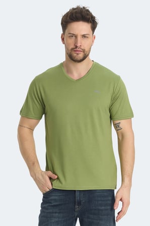 Slazenger KRAKKER 3 lü Set Erkek  KOYU GRİ - AÇIK YESİL - YEŞİL Tişört