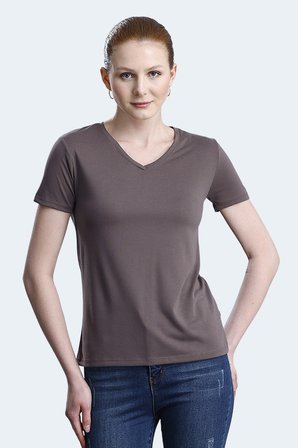 Slazenger PERICAS 5 li Set Kadın  EKRU - SİYAH - ANTRASİT- MÜRDÜM - KAHVE Tişört