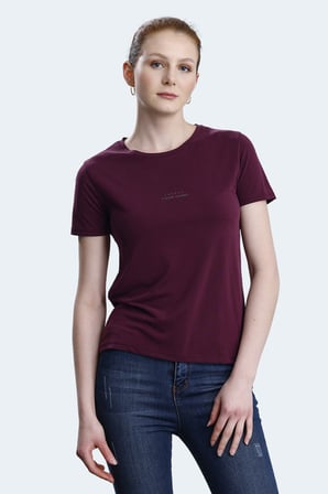 Slazenger PAYTONS 5 li Set Kadın  Ekru - Koyu Gri - Bordo -Antrasit - Mavi Tişört