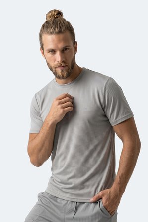 Slazenger HIJACK I Erkek  Gri Tişört