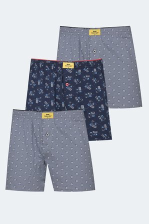 Slazenger HEGEL 3 lü Set Erkek  Karışık Boxer