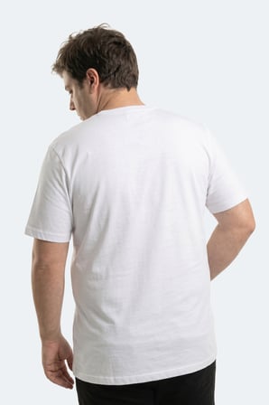 Slazenger ROSALVA JMB Erkek Büyük Beden Beyaz Tişört