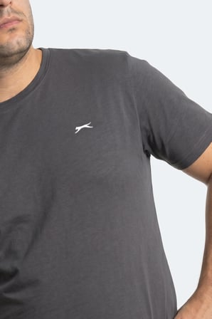 Slazenger ROSALVA JMB Erkek Büyük Beden Koyu Gri Tişört