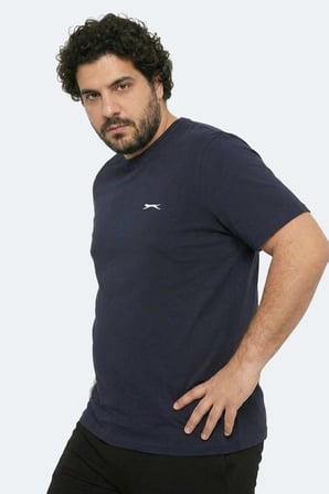 Slazenger ROSALVA JMB Erkek Büyük Beden Lacivert Tişört