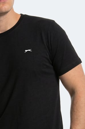 Slazenger ROSALVA JMB Erkek Büyük Beden Siyah Tişört