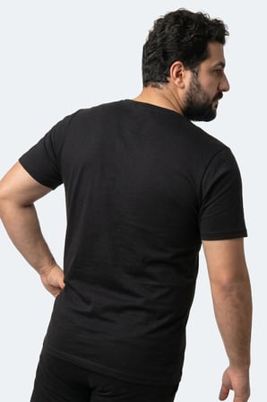 Slazenger RIVALDO JMB Erkek Büyük Beden Siyah Tişört