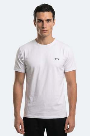 Slazenger ROSALVA T Erkek Pamuklu Beyaz Tişört