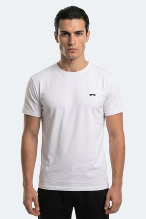 Slazenger ROSALVA T Erkek Pamuklu Beyaz Tişört