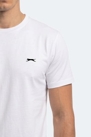 Slazenger ROSALVA T Erkek Pamuklu Beyaz Tişört