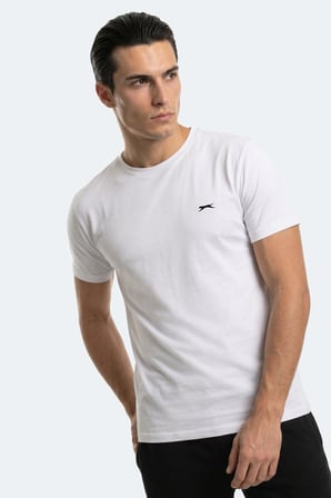 Slazenger ROSALVA T Erkek Pamuklu Beyaz Tişört