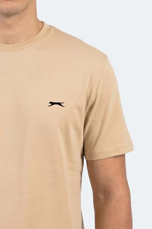Slazenger ROSALVA T Erkek Pamuklu Bej Tişört